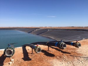 Lined impoundment and water infrastructure project